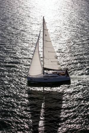 A Jeanneau Sun Odyssey 349 sailing yacht available from Greek Sails in Poros, Greece