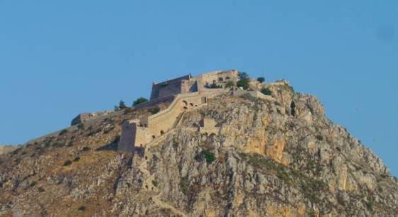 Sailing holiday locations in Greece: The Palamidi fortress sits above Navpl&iacute;on and is well worth a visit